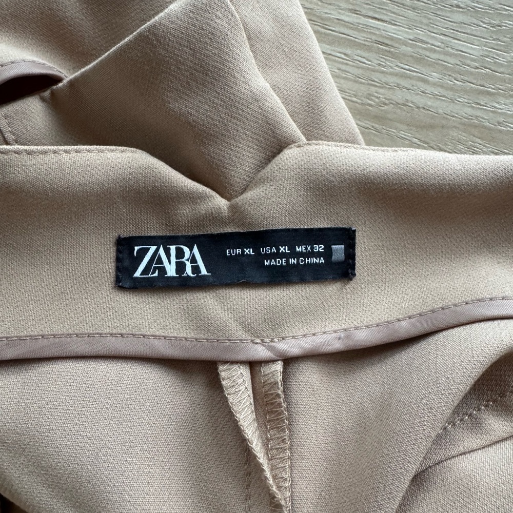 Zara tan pleated ankle pant - Picture 7 of 7